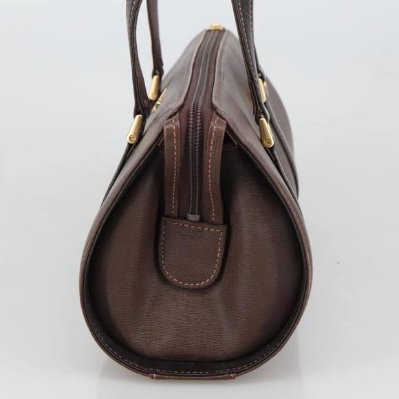 BURBERRY Hand Bag Leather Brown Gold Auth yk16155 - Picture 4 of 16